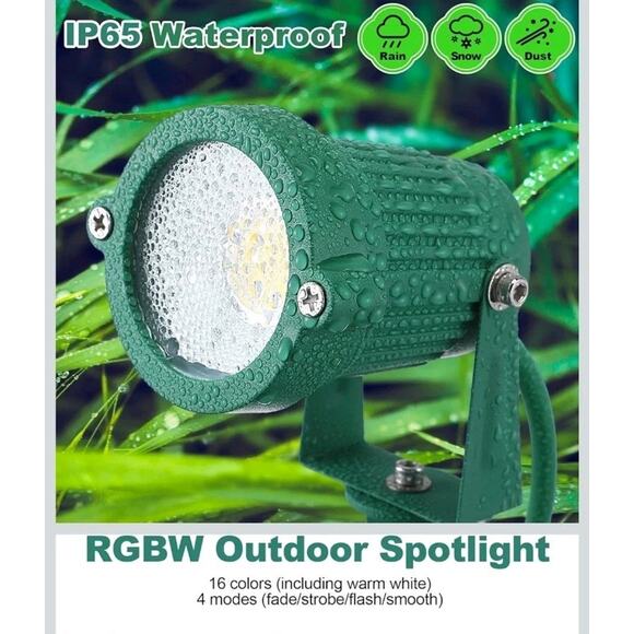 Enhon 2 Pack Christmas RGBW Spotlight Outdoor, 12W 270lm IP65 Waterproof... - Picture 3 of 9